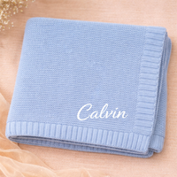 Thumbnail for Personalized Baby Blanket – Soft & Unique – Personalized Embroidered Cotton Blanket