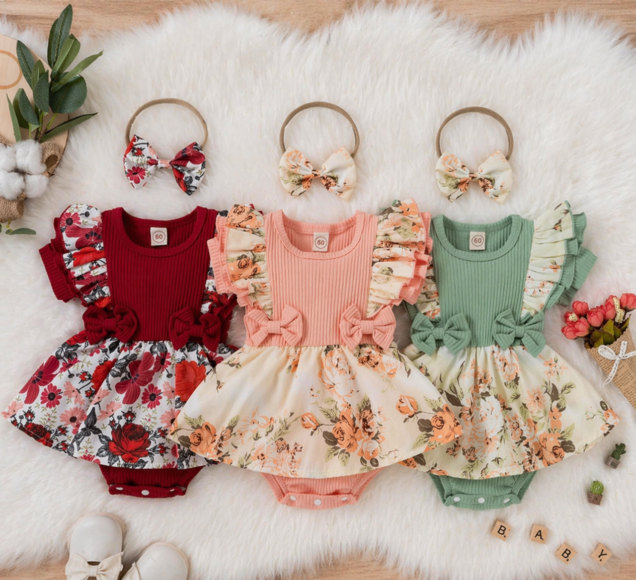 Mini Fashion™ - Soft around the skin - Girls Romper Suit