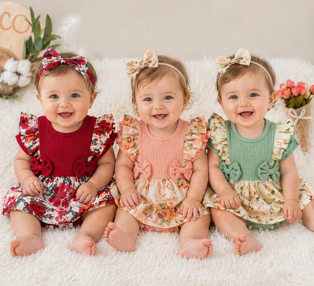 Mini Fashion™ - Soft around the skin - Girls Romper Suit