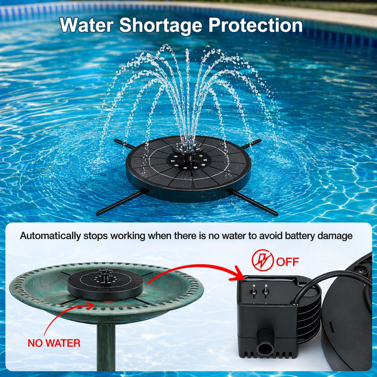 Solar LED Fountain Toy – Fun & Interactive – Water Toy Fountain