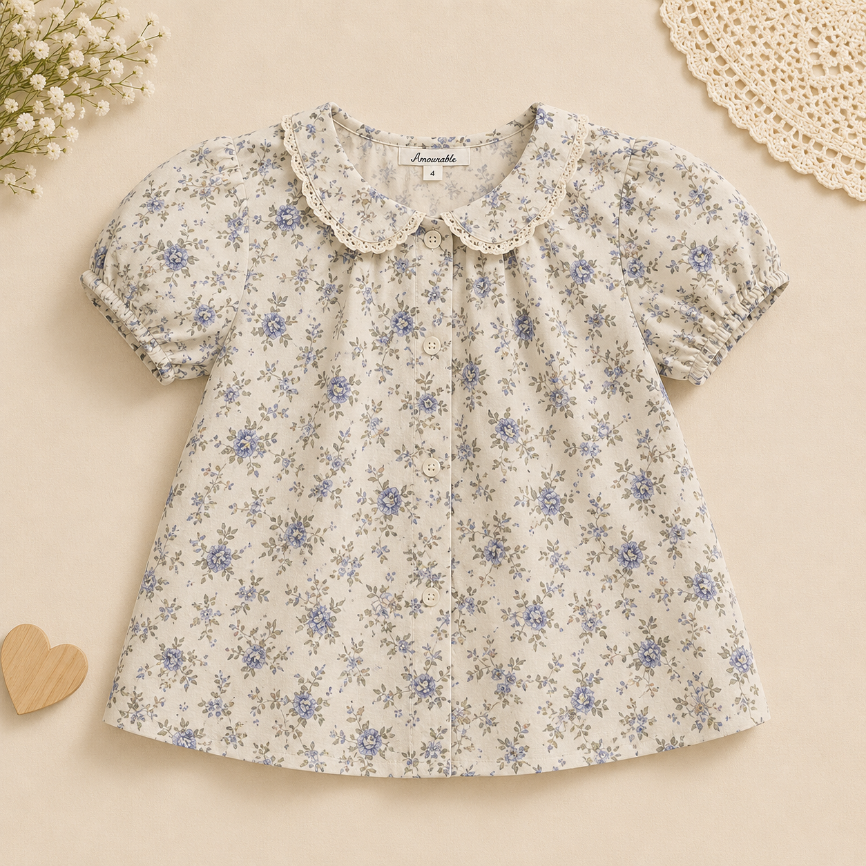 Girls Summer Fashion Top – Lightweight & Comfortable – Vintage Girls' Top