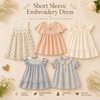 Short Sleeve Embroidery Dress – Elegance & Comfort – Boutique Girls' Dress