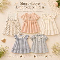 Thumbnail for Short Sleeve Embroidery Dress – Elegance & Comfort – Boutique Girls' Dress