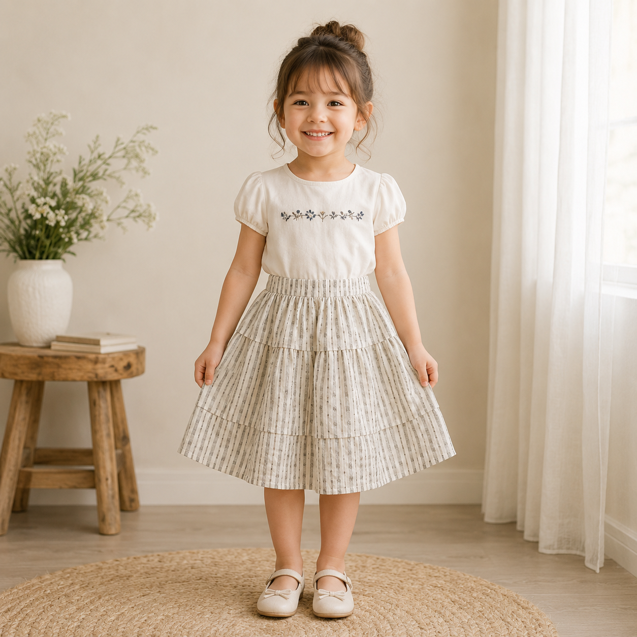 Chic Skirt & Wide Leg Pants – Elegant & Comfort – Children's Clothing