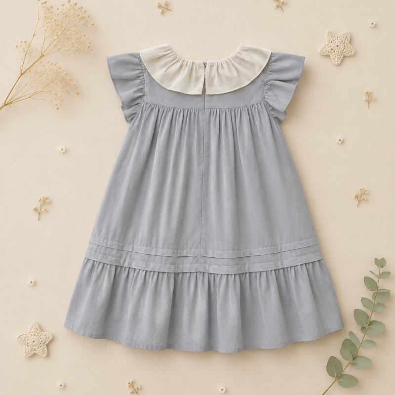 Princess Dress – Stylish & comfortable – Dress with an embroidered collar