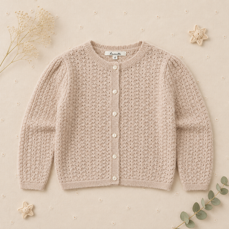 Buttoned Cardigan – Soft & comfortable – Knitted Children's Cardigan