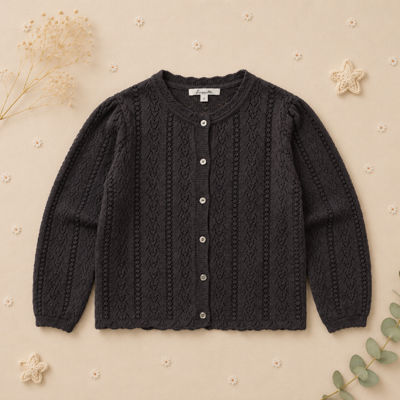 Buttoned Cardigan – Soft & comfortable – Knitted Children's Cardigan