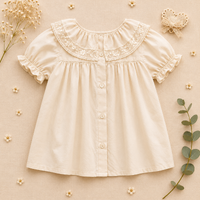 Thumbnail for Ruffle Collar Top – Elegant & comfortable – Top with decorative collar and puff sleeves