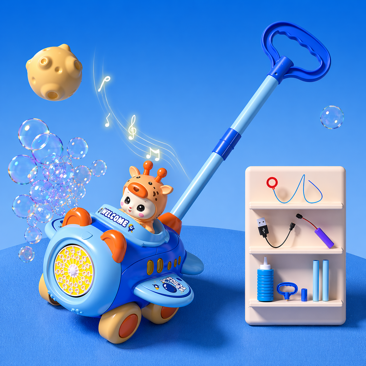 Bubble Blower – Fun & Playful – Bubble Blower Push Cart