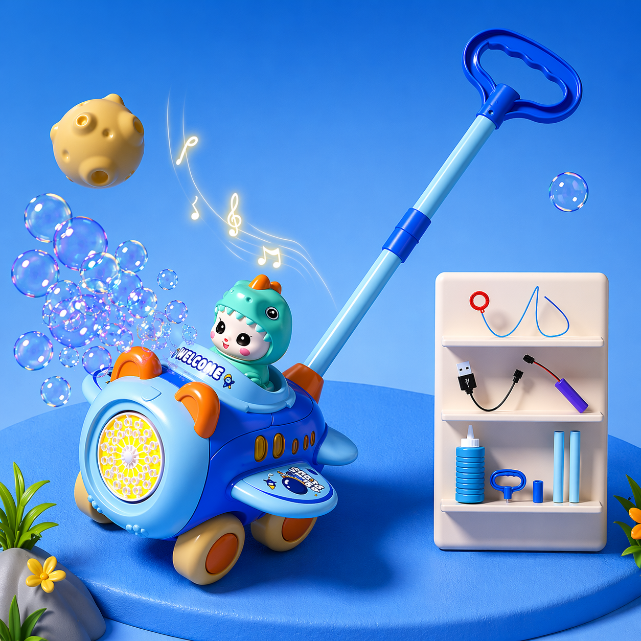 Bubble Blower – Fun & Playful – Bubble Blower Push Cart