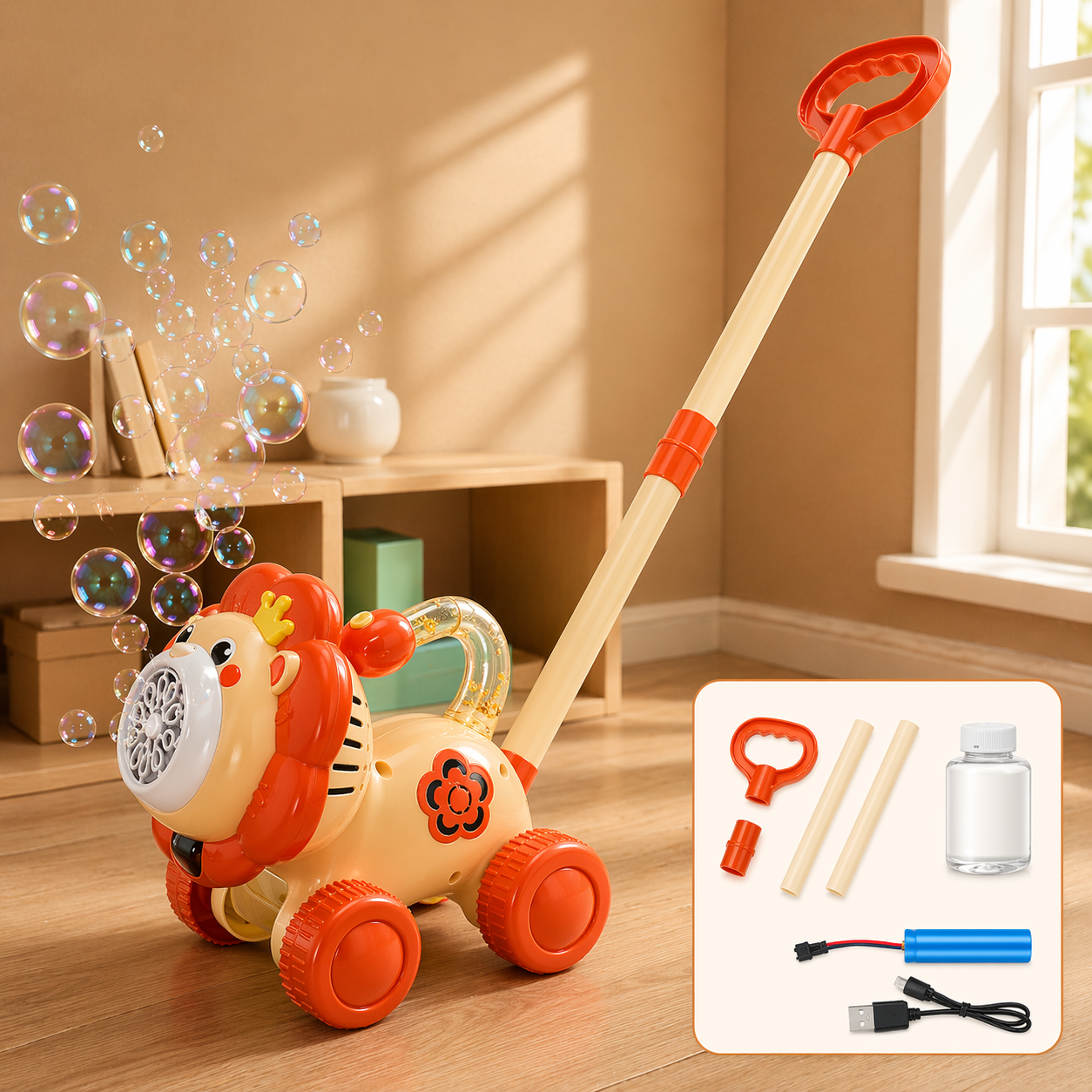 Bubble Blower – Fun & Playful – Bubble Blower Push Cart