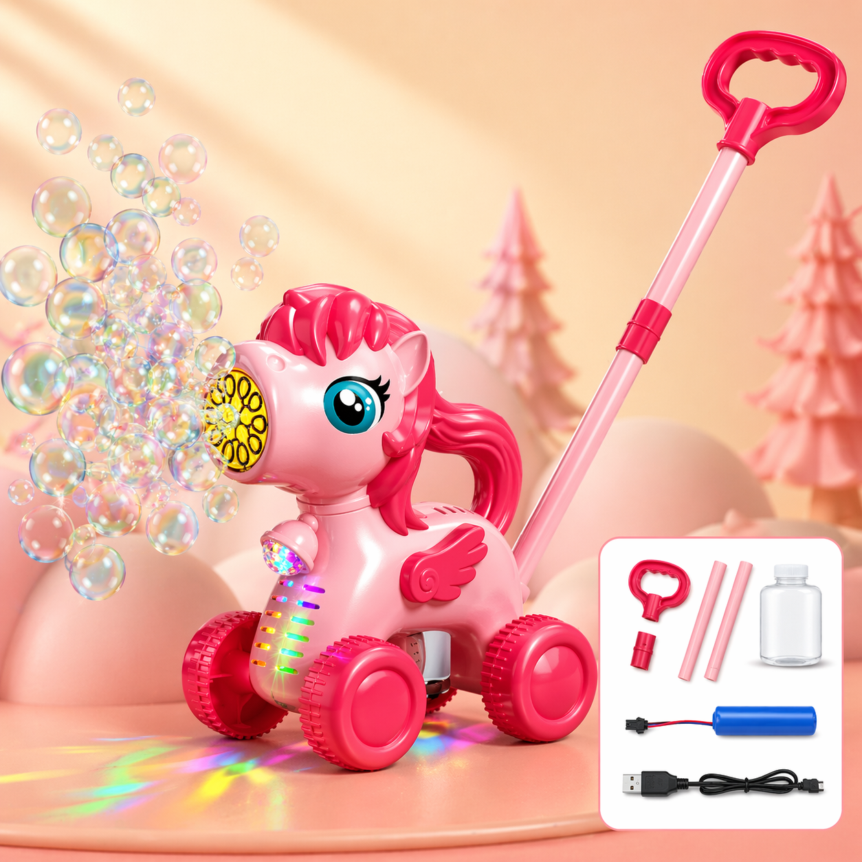 Bubble Blower – Fun & Playful – Bubble Blower Push Cart