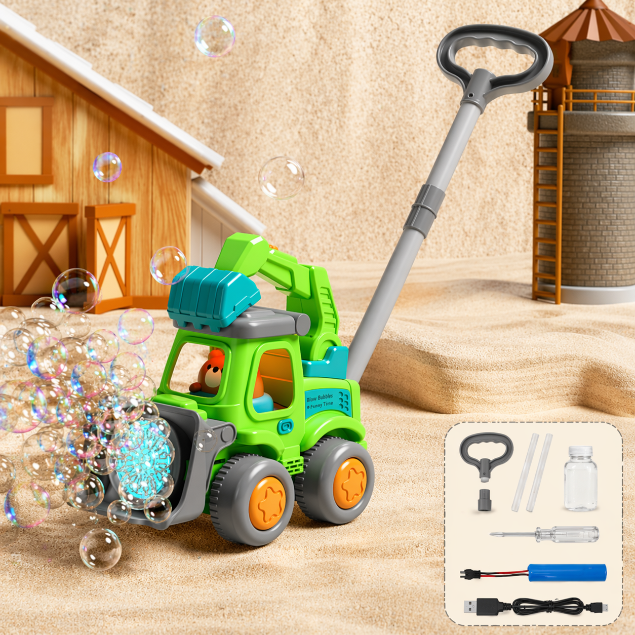 Bubble Blower – Fun & Playful – Bubble Blower Push Cart