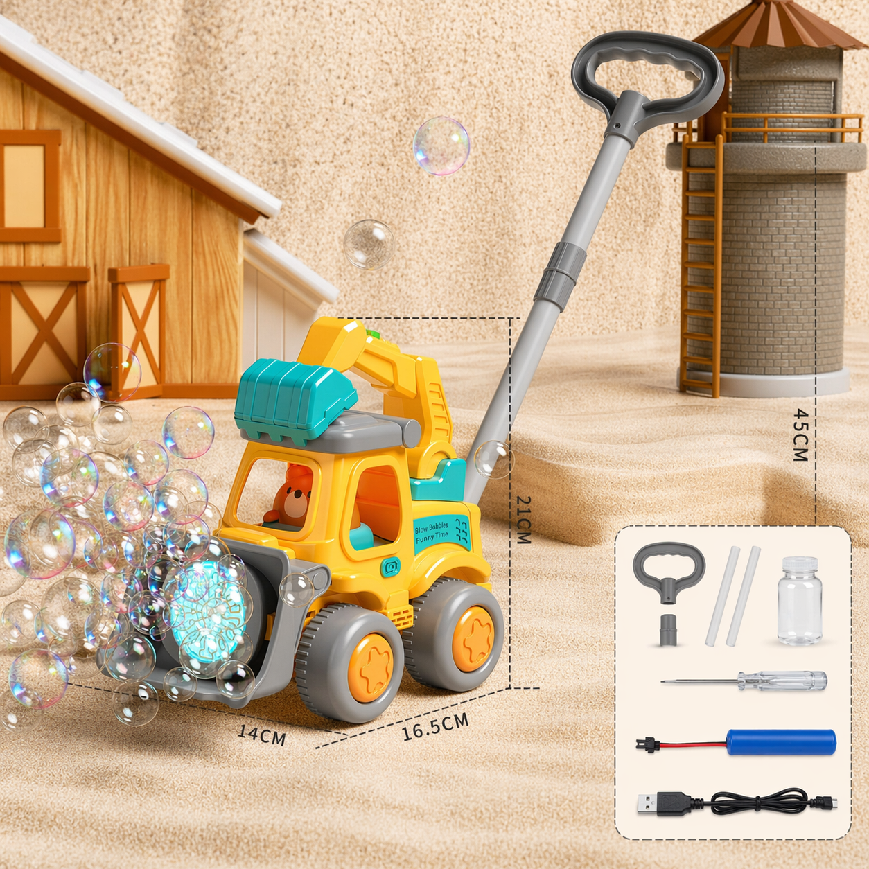 Bubble Blower – Fun & Playful – Bubble Blower Push Cart