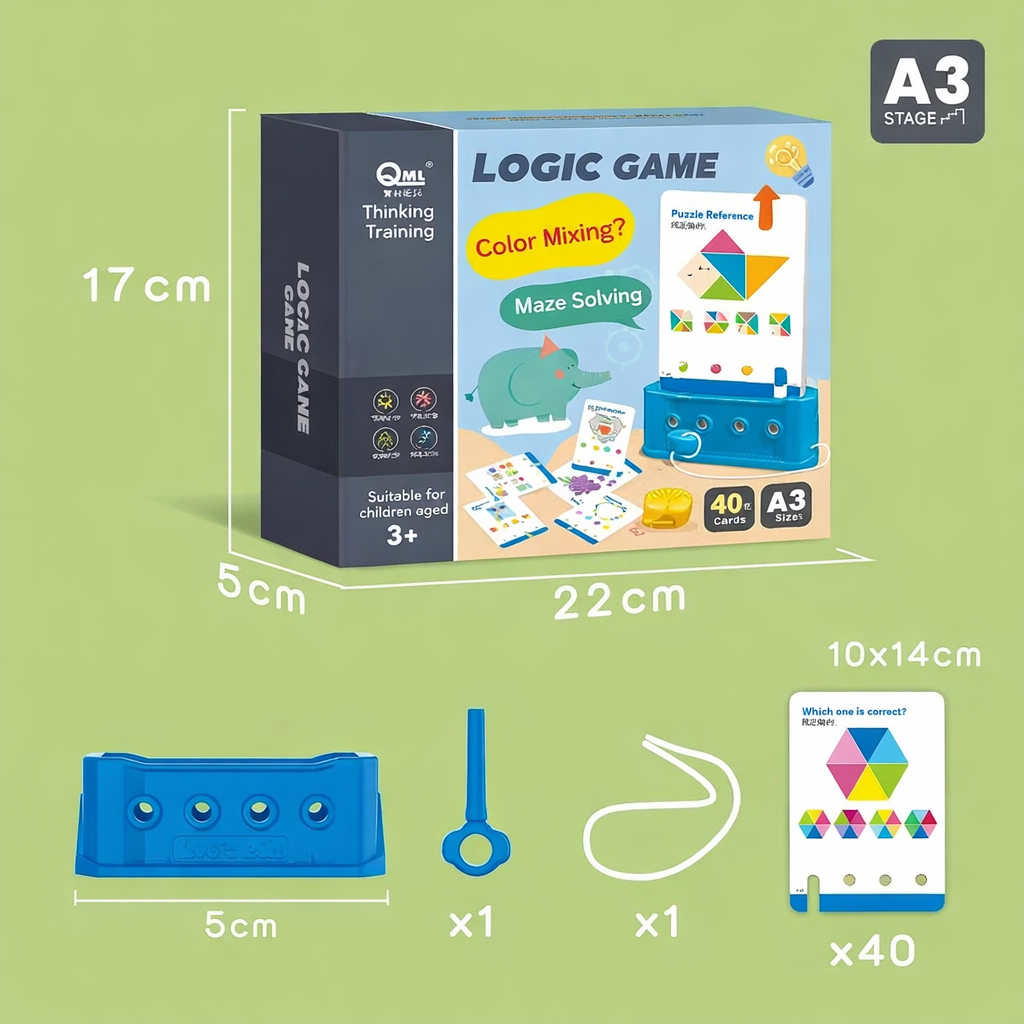 Montessori Shape Matching Game – Logic & Concentration – Puzzle Board Game