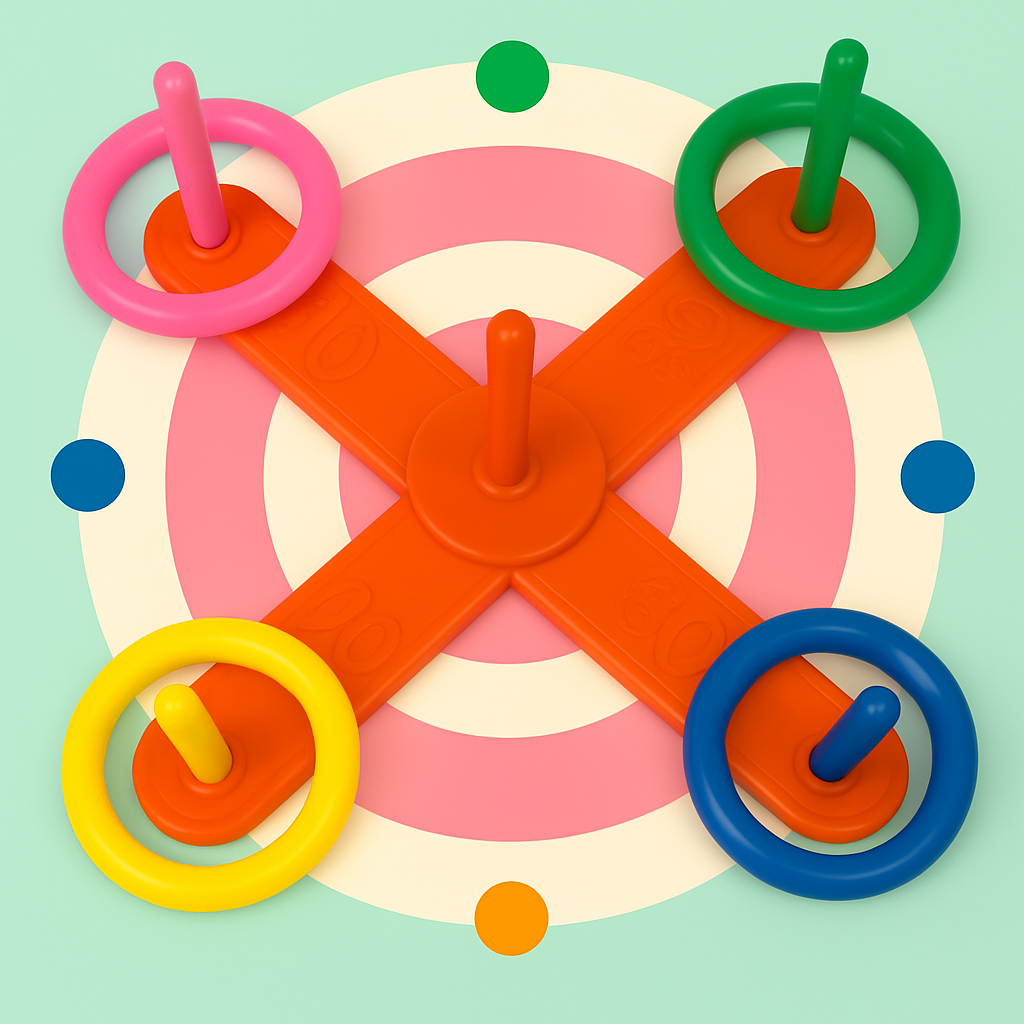 Hoop Ring Toss™ – Throw & Score - Rings Throwing Outdoor Play Set