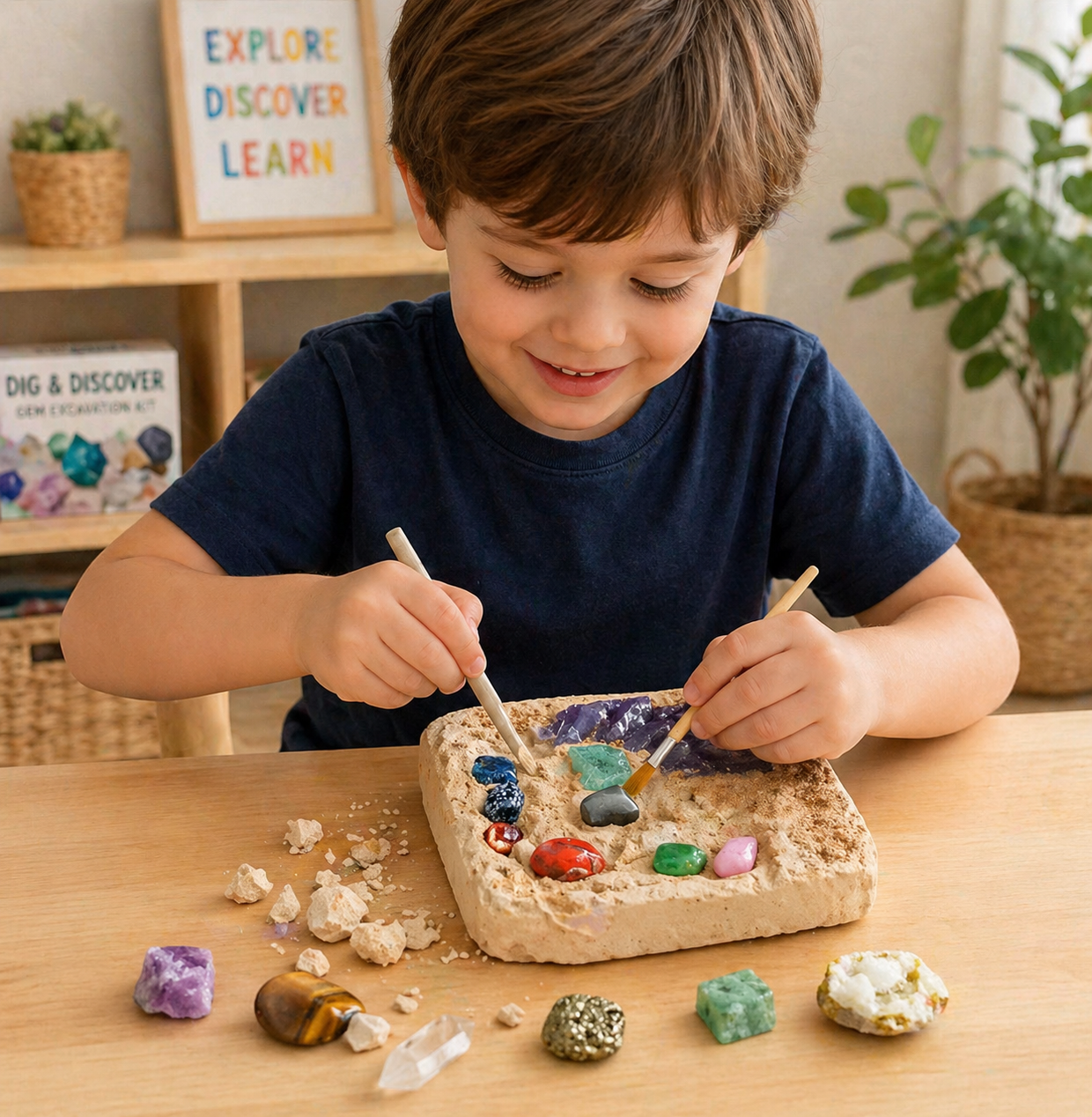 Gemstone Dig Kit – Discover & Learn – Crystal Digging Kit
