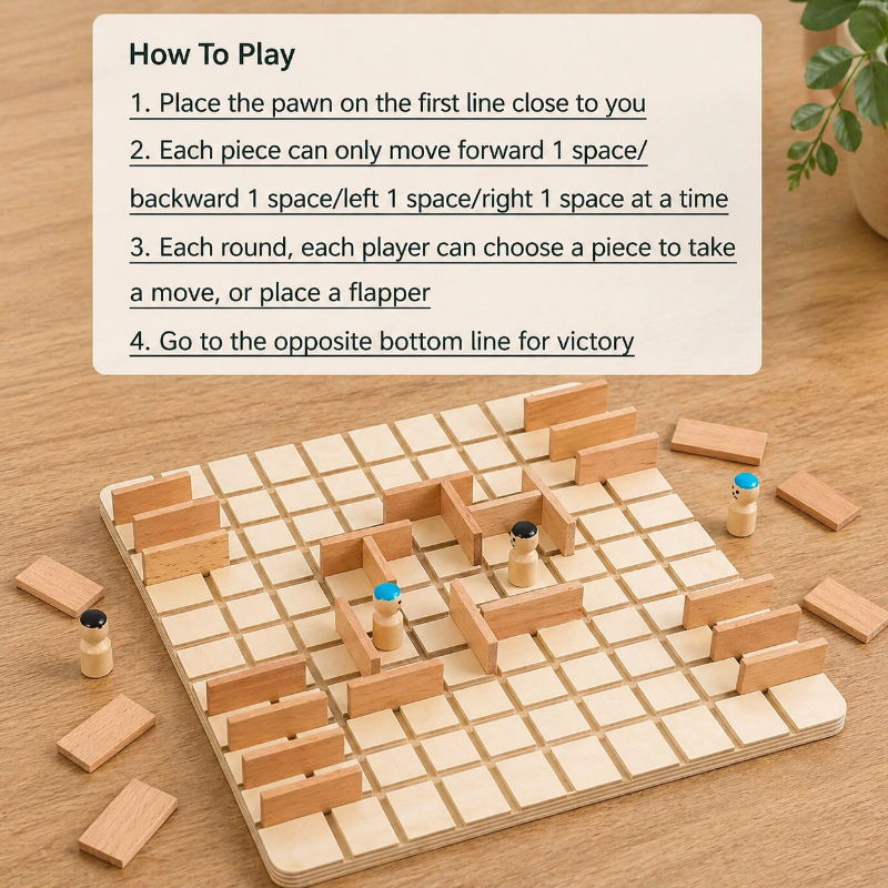 Wooden Chess Puzzle Game – Strategy & Thinking – Board Game