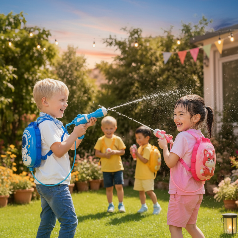 Kids Water Blaster – Fun & Practical – Backpack with Water Gun