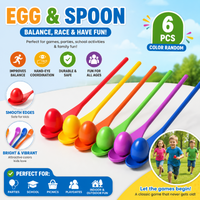 Thumbnail for Wooden Egg Spoon Game – Motor Skills & Learning – Egg Race Balance Game