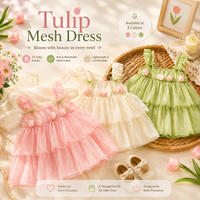 Thumbnail for Tulip Mesh Dress – Elegant & Comfort – Children's Dress