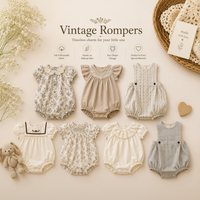 Thumbnail for Vintage Rompers – Timeless & Soft – Baby Jumpsuit