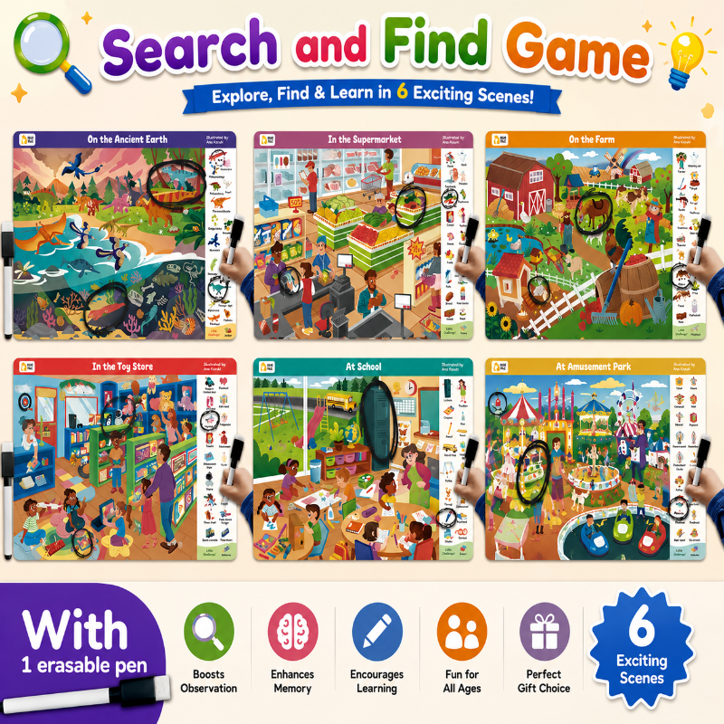 Search and Find Game – Educational & Fun – Activity Book
