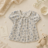 Vine Print Blouse – Light & Cute – Children's Blouse with Puff Sleeves