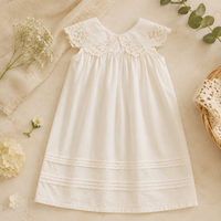 Thumbnail for Sleeveless Dress – Elegant & comfortable – Lace Collar Dress