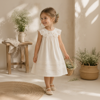 Thumbnail for Sleeveless Dress – Elegant & comfortable – Lace Collar Dress