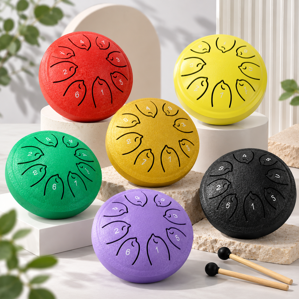TinyHarmony – Compact & Musical – 8-Note Tongue Drum