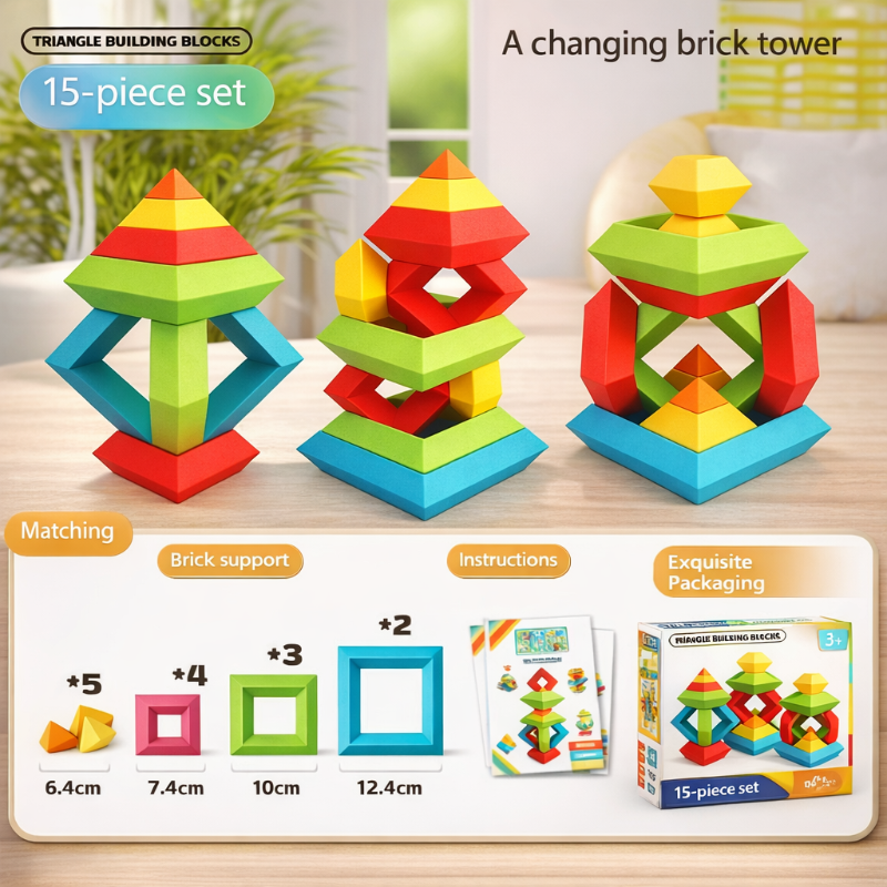 Pyramid Stacking Blocks – Motor Skills and Creativity – Stacking Block Set