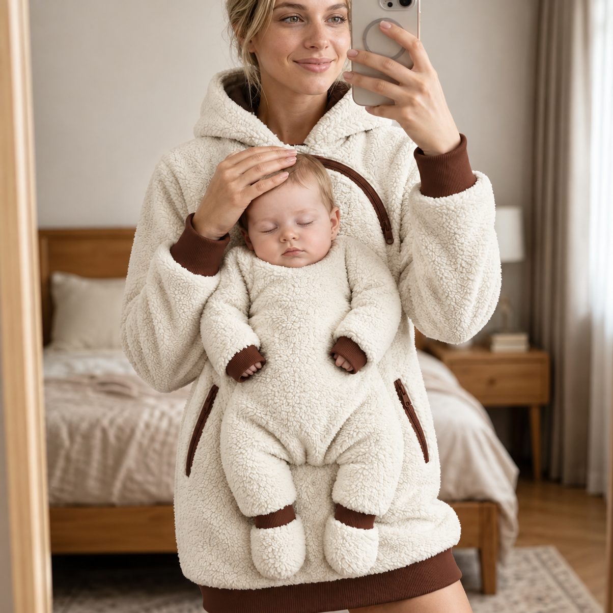 MamaHug – Warm & Practical – 2-in-1 Hoodie for Mom and Baby