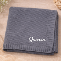 Thumbnail for Personalized Baby Blanket – Soft & Unique – Personalized Embroidered Cotton Blanket
