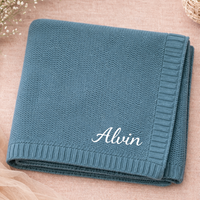 Thumbnail for Personalized Baby Blanket – Soft & Unique – Personalized Embroidered Cotton Blanket