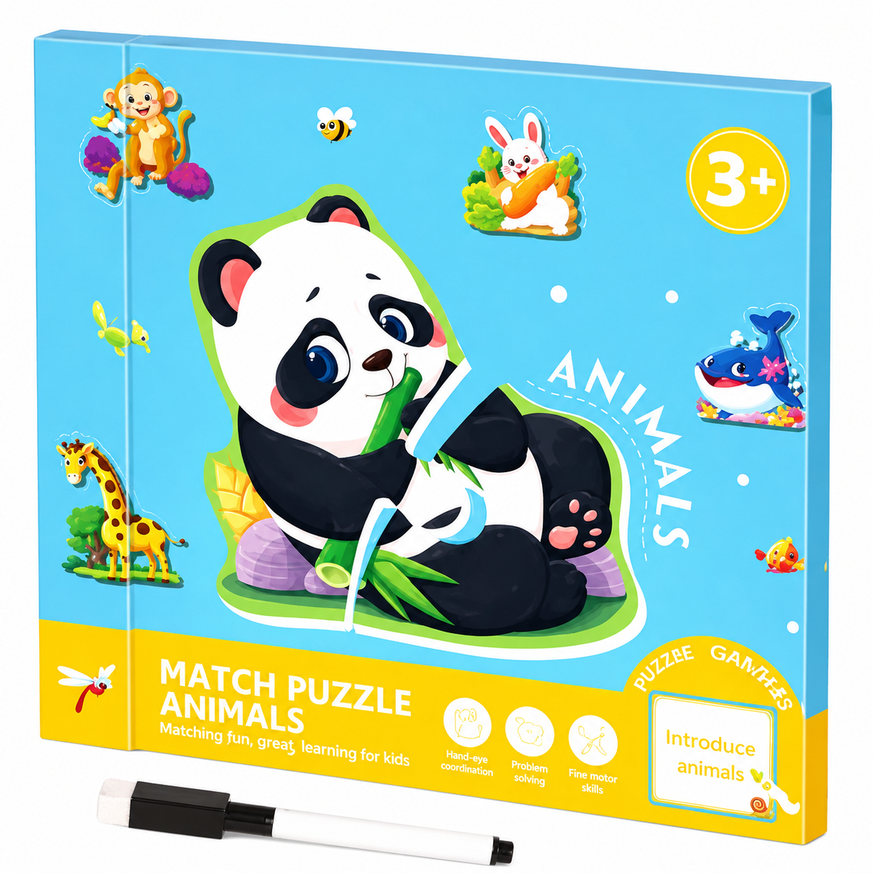 SmartMatch – Fun & Educational – Magnetic 2-in-1 Drawing and Puzzle Book