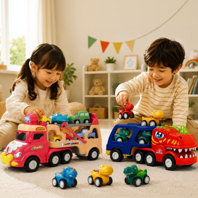DinoDrive – Creative & Adventurous – 5-in-1 Truck Play Set
