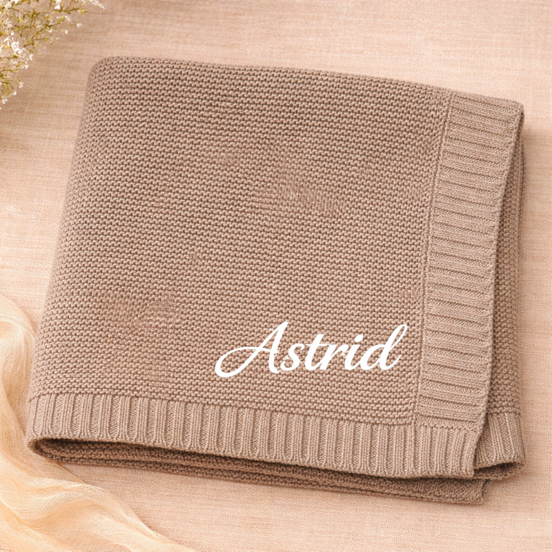 Personalized Baby Blanket – Soft & Unique – Personalized Embroidered Cotton Blanket