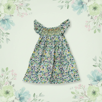 Thumbnail for Floral Dress – Light & Airy – Girls' Flutter-Sleeve Dress
