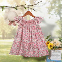 Thumbnail for Floral Dress – Light & Airy – Girls' Flutter-Sleeve Dress