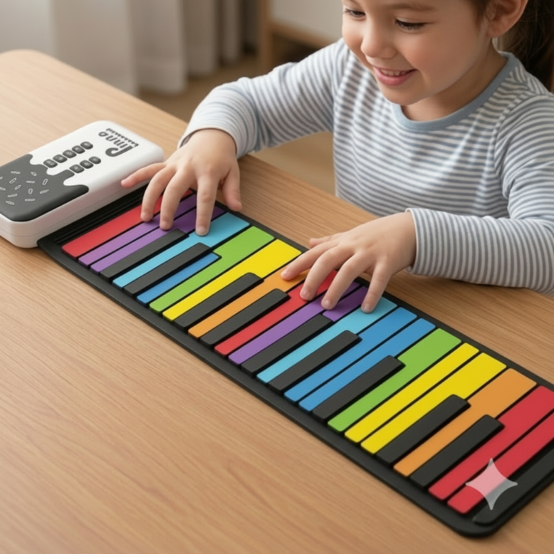 Roll-up Piano Keyboard – Creative & Educational – Foldable Piano