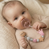 Baby Pacifier Holder – With Name – Personalized Wooden & Silicone Beads