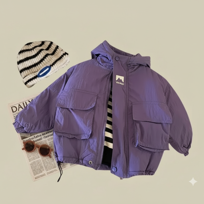 LiloWear – Windproof & Water-repellent – Children's Windbreaker with Hood