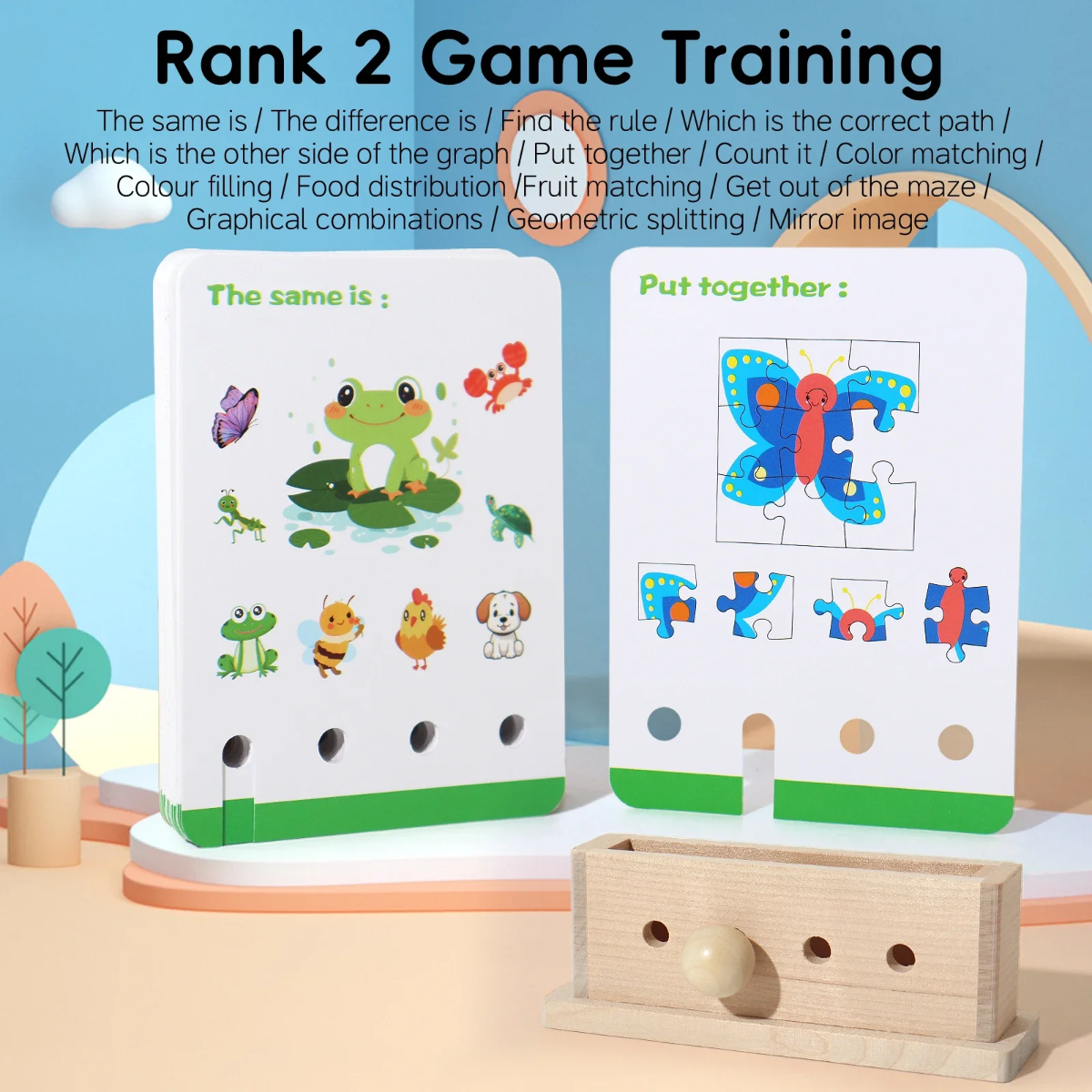 BrainyKids – Logical & Fun – Wooden Educational Card Game