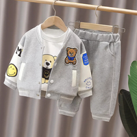 Thumbnail for Mini Fashion™ - Toddler & Adventure - 3-Piece Clothing Set Red Baseball Bear