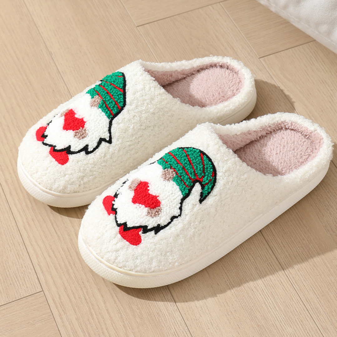 Northern Lights Kids - Warm & Festive - Plush patterned Christmas slippers