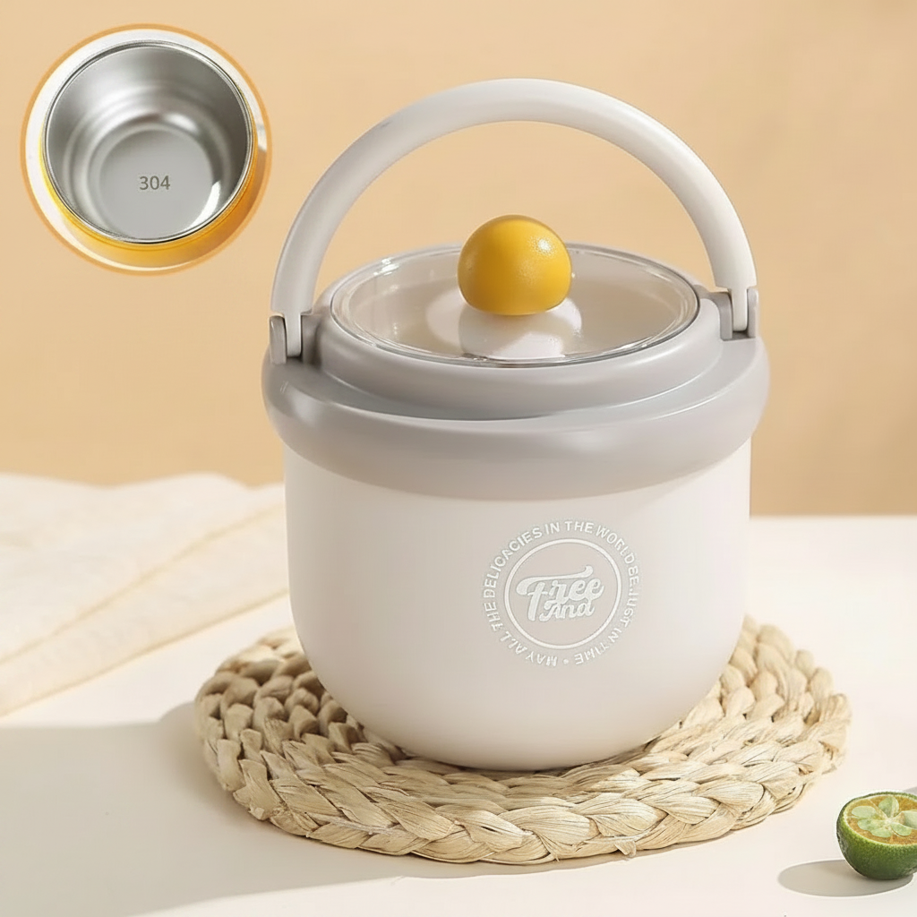 MealMate – Practical & Insulated – Stainless Steel Lunch Bowl with Spoon