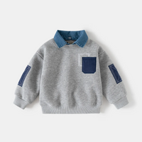 Thumbnail for CoolJunior – Warm & Stylish – Boys' Sweater with Denim Collar
