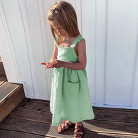 Thumbnail for BloomGrace – Cute & Comfortable – Children's Dress with Bow & Adjustable Shoulder Straps