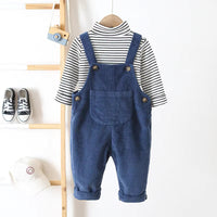 Thumbnail for TinyTrend – Comfortable and stylish – Ribbed fabric dungarees